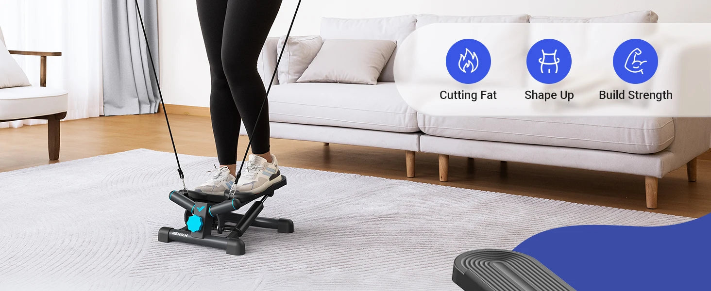 MERACH Mini Stepper with Resistance Bands