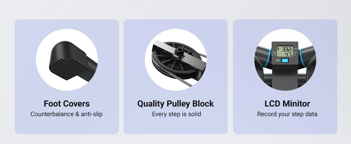 MERACH Mini Stepper with Resistance Bands