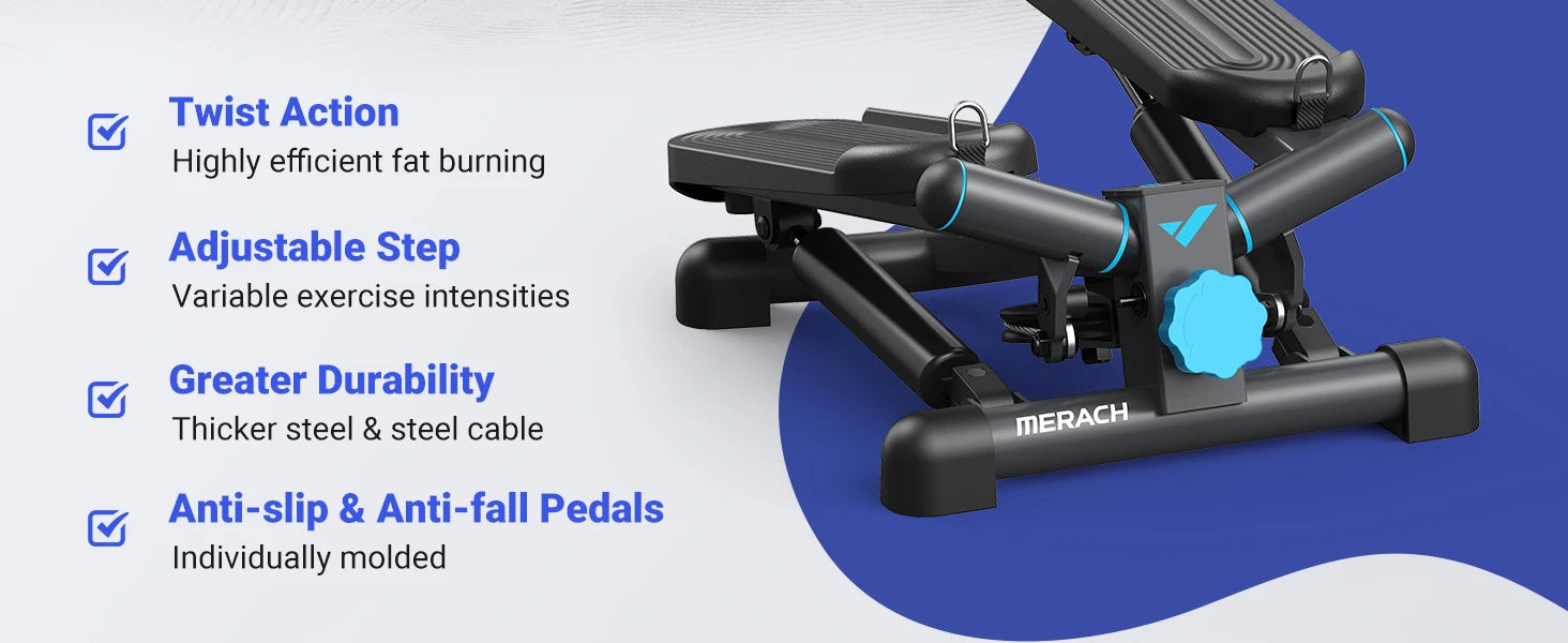 MERACH Mini Stepper with Resistance Bands