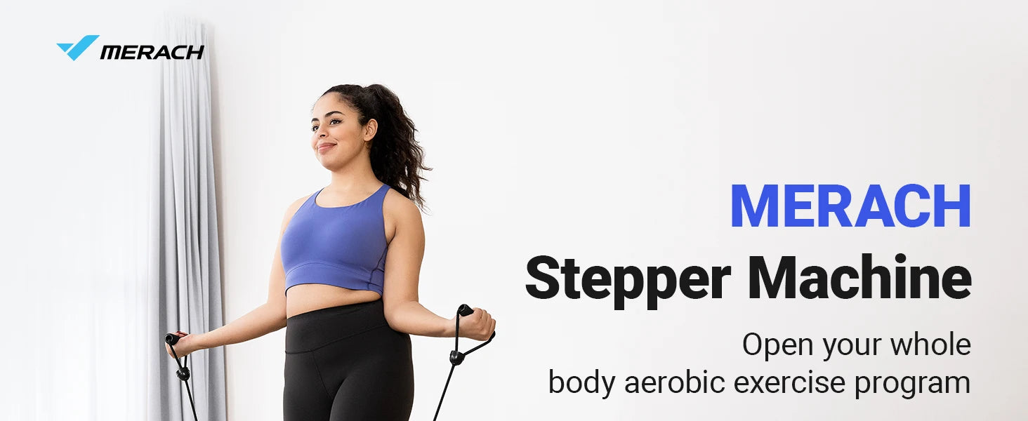 MERACH Mini Stepper with Resistance Bands