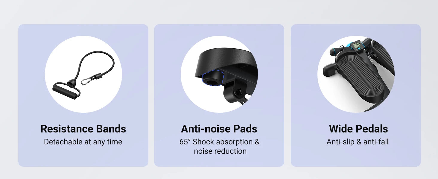 MERACH Mini Stepper with Resistance Bands