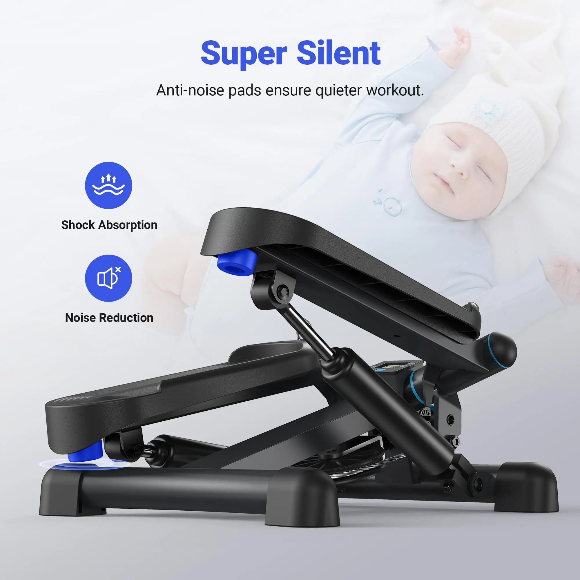 MERACH Mini Stepper with Resistance Bands