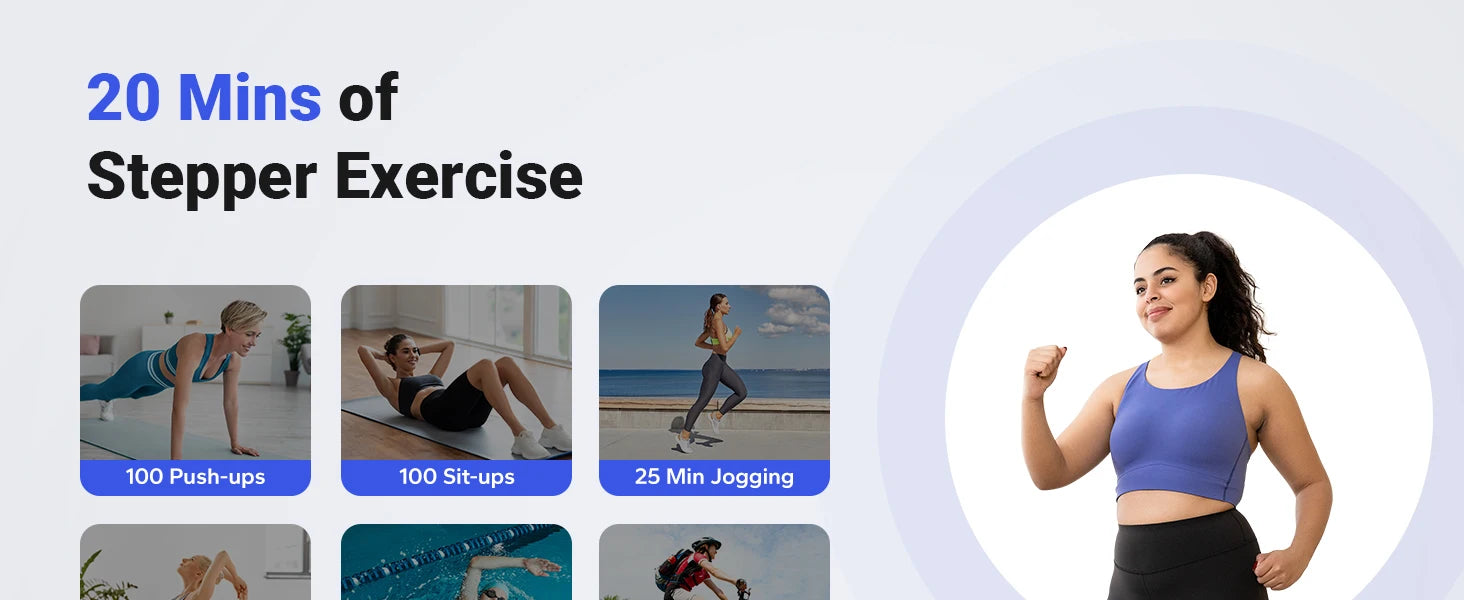 MERACH Mini Stepper with Resistance Bands