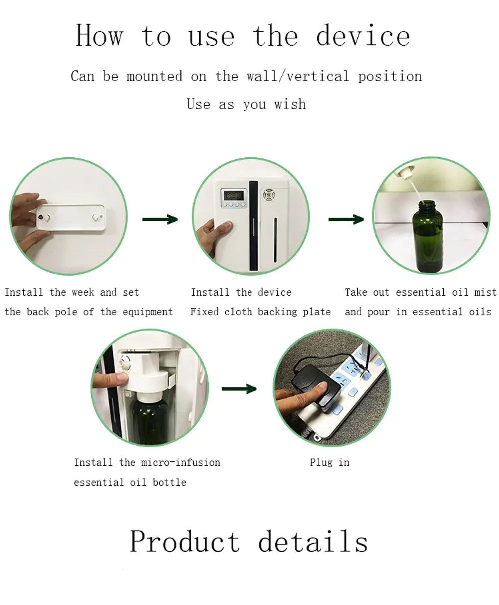 Wall-Mounted Scent Machine Aroma Diffuser 160ml