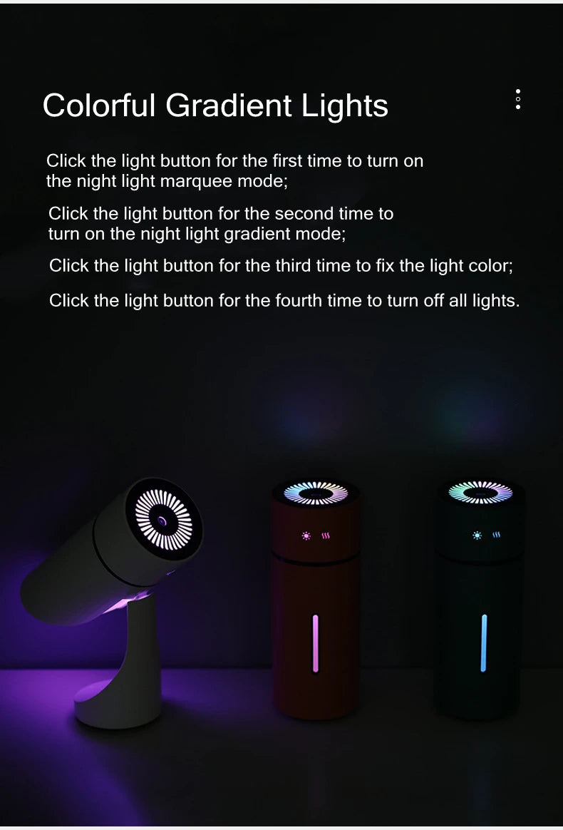 260ML Wireless Air Humidifier & Aromatherapy Diffuser