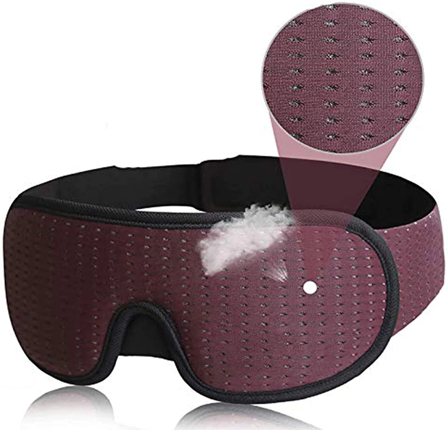3D Sleep Eye Mask – Soft Padded Light Blockout Blindfold for Comfortable Sleeping