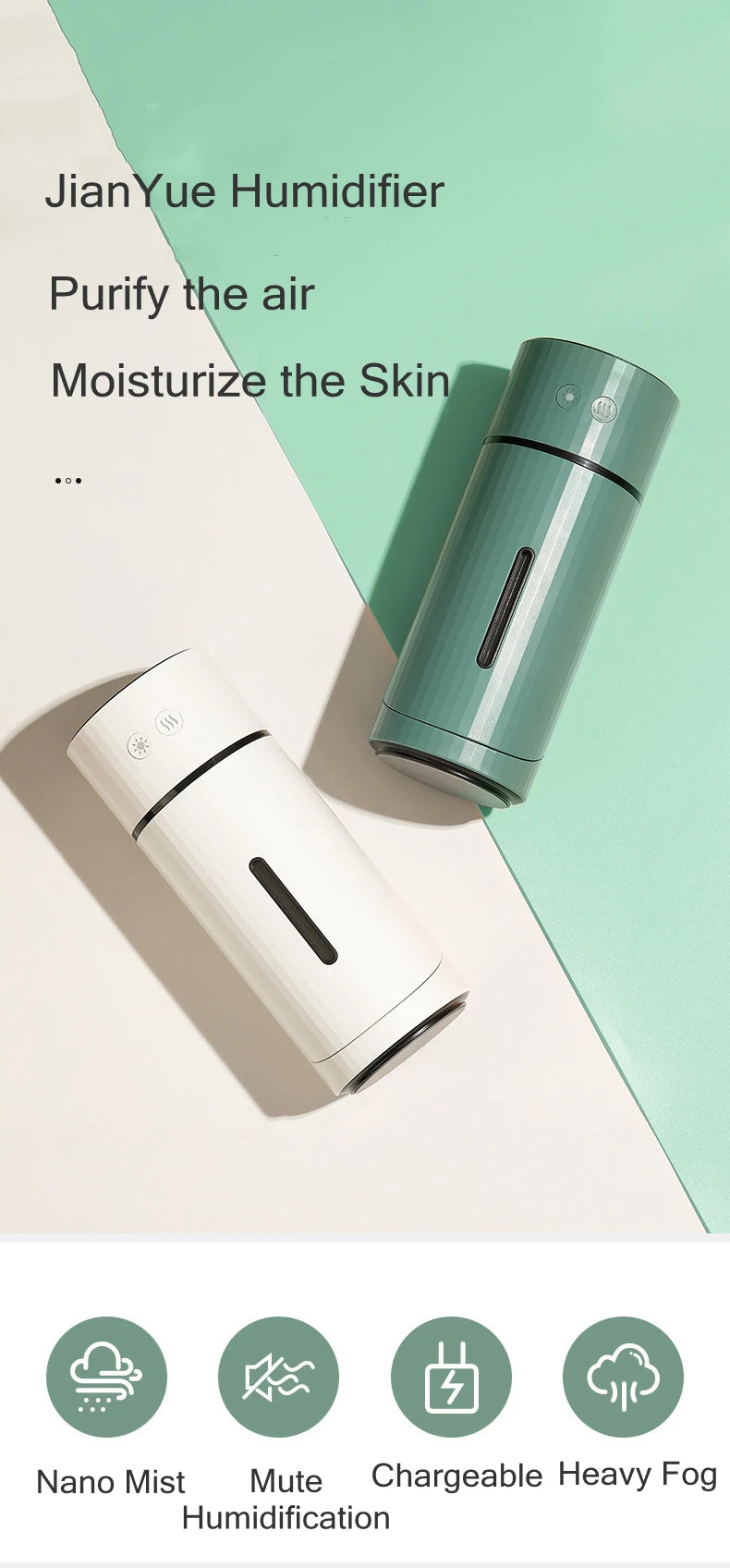 260ML Wireless Air Humidifier & Aromatherapy Diffuser