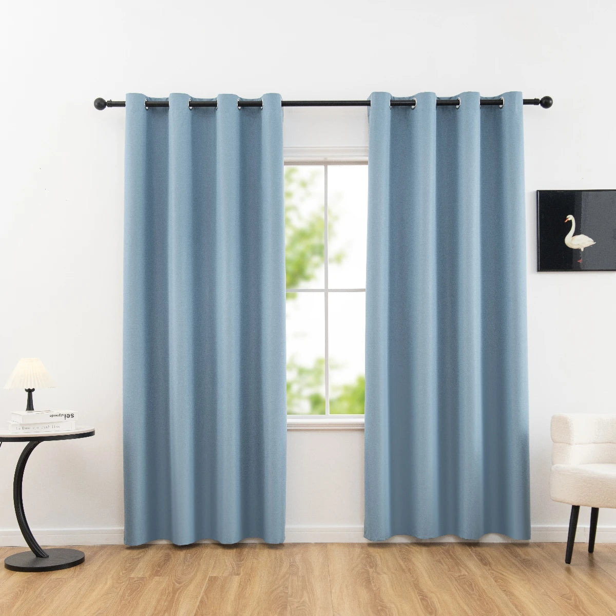 Solid Blackout Curtains with Grommets