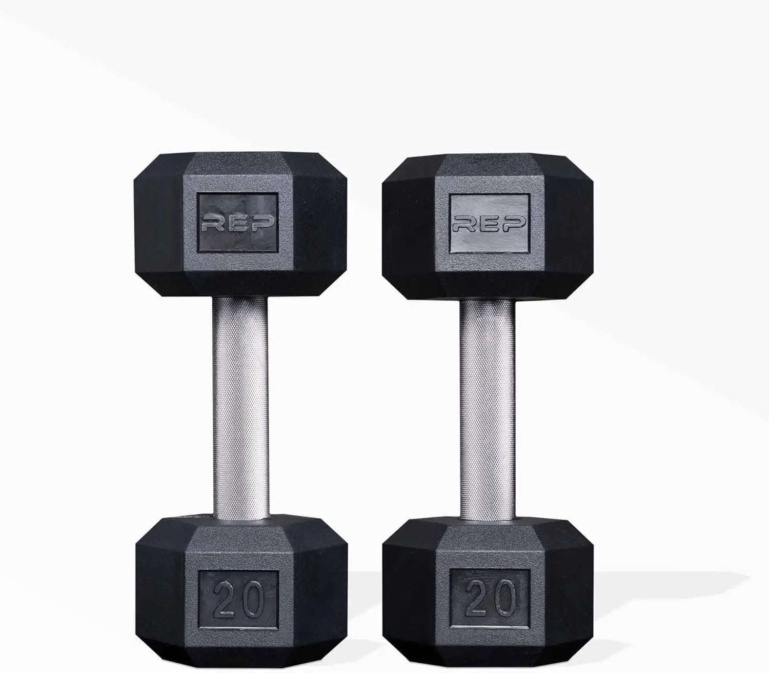 Rubber Hex Dumbbells – Singles & Pairs