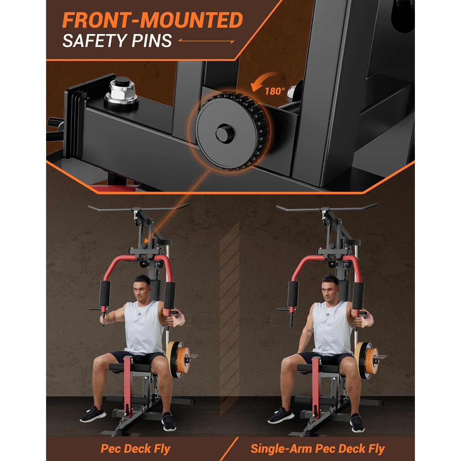 Home Gym Machine with Pulley & Leg Press