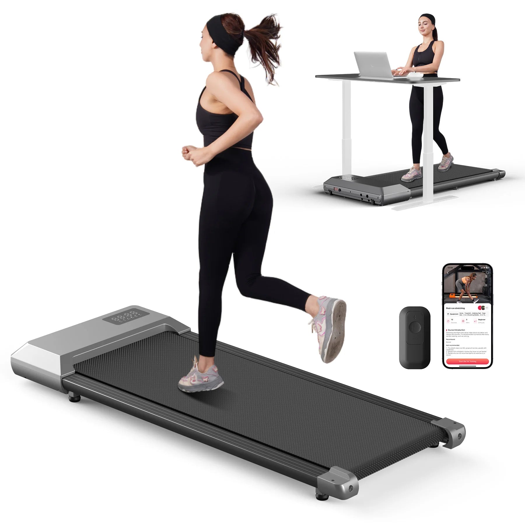 2.5HP 2-in-1 Treadmill Walking Pad (300lbs)