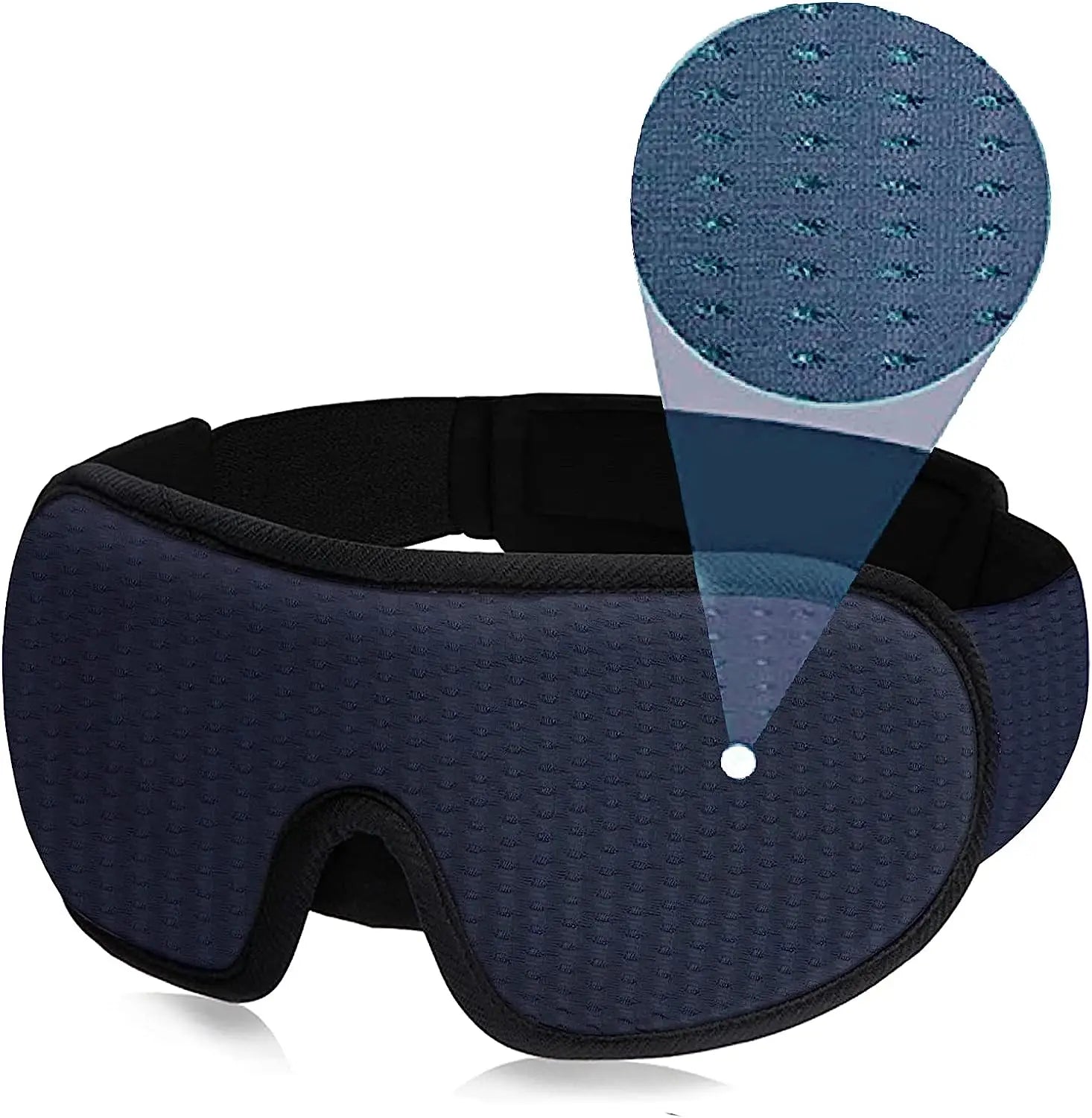 3D Sleep Eye Mask – Soft Padded Light Blockout Blindfold for Comfortable Sleeping