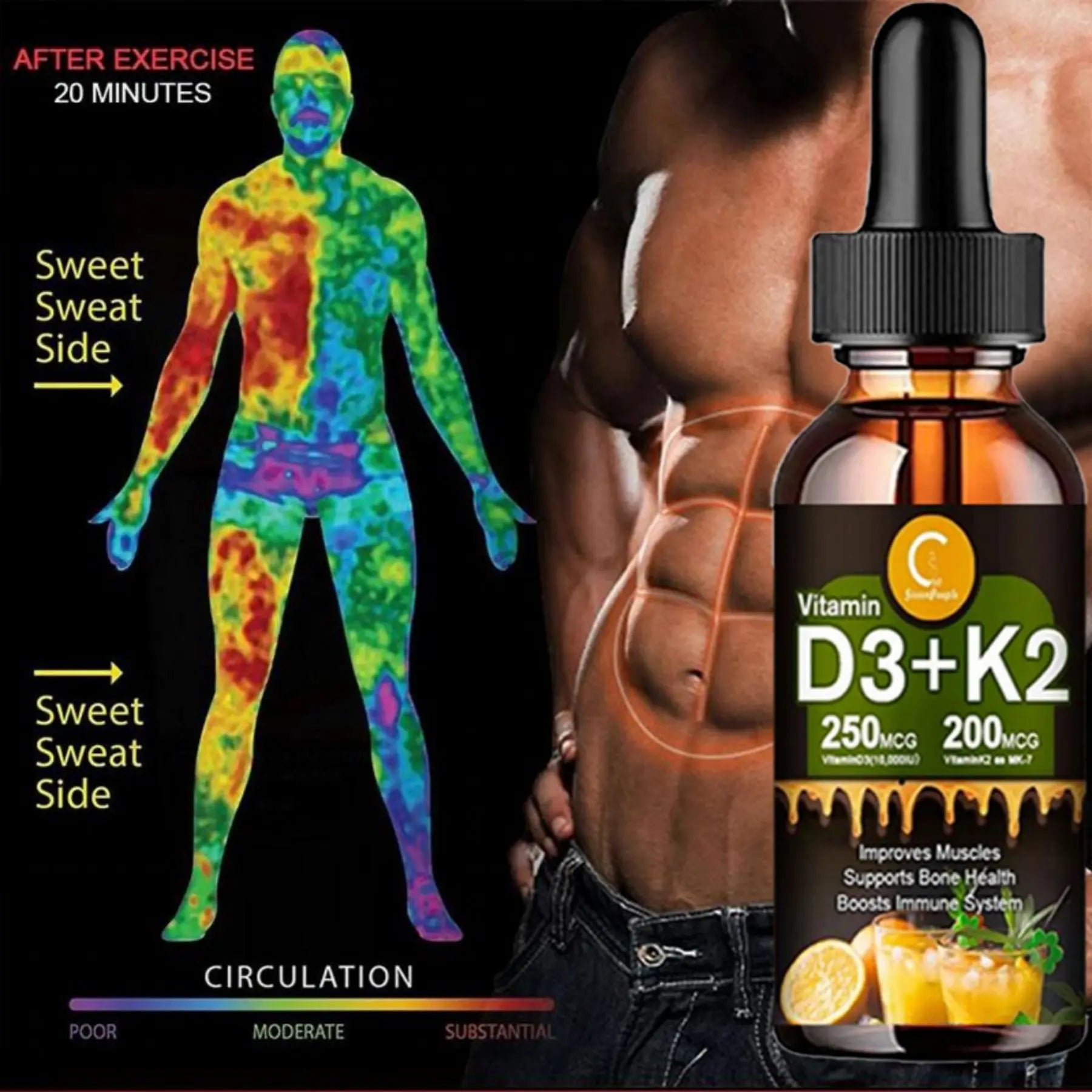 Vitamin C with D3+K2 Supplement