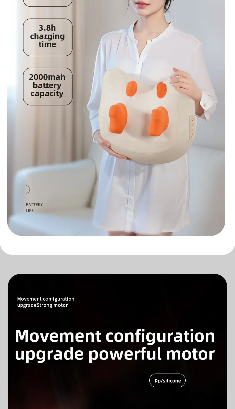 Wireless Shiatsu Massage Pillow with Heat