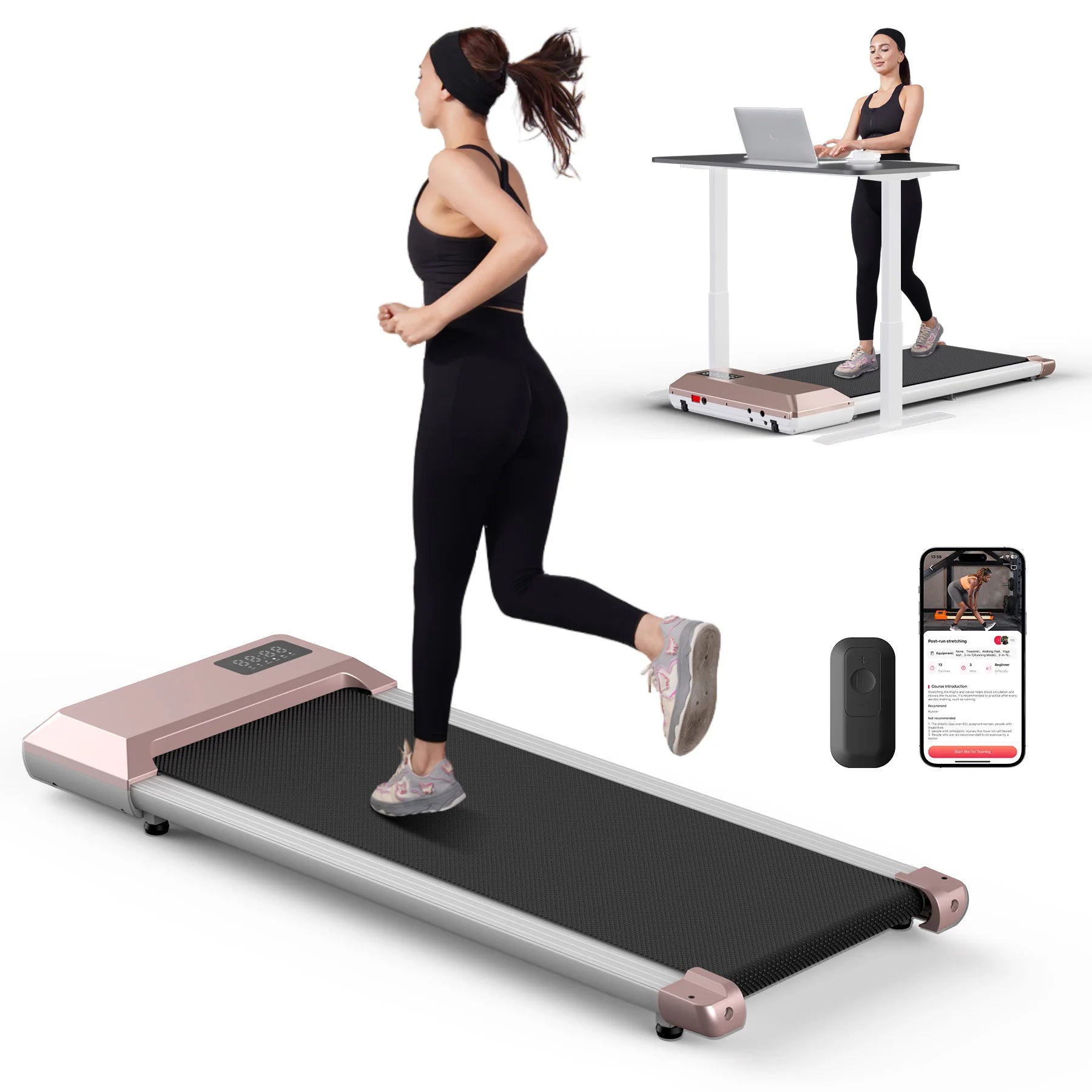 2.5HP 2-in-1 Treadmill Walking Pad (300lbs)