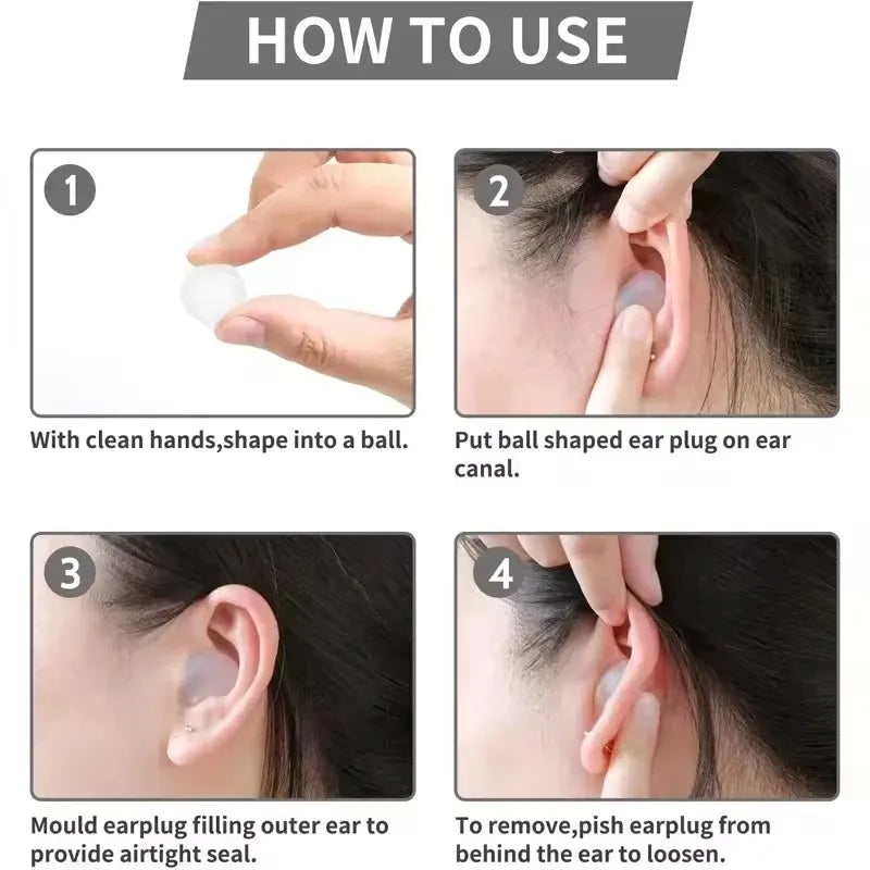 Soft Silicone Reusable Ear Plugs