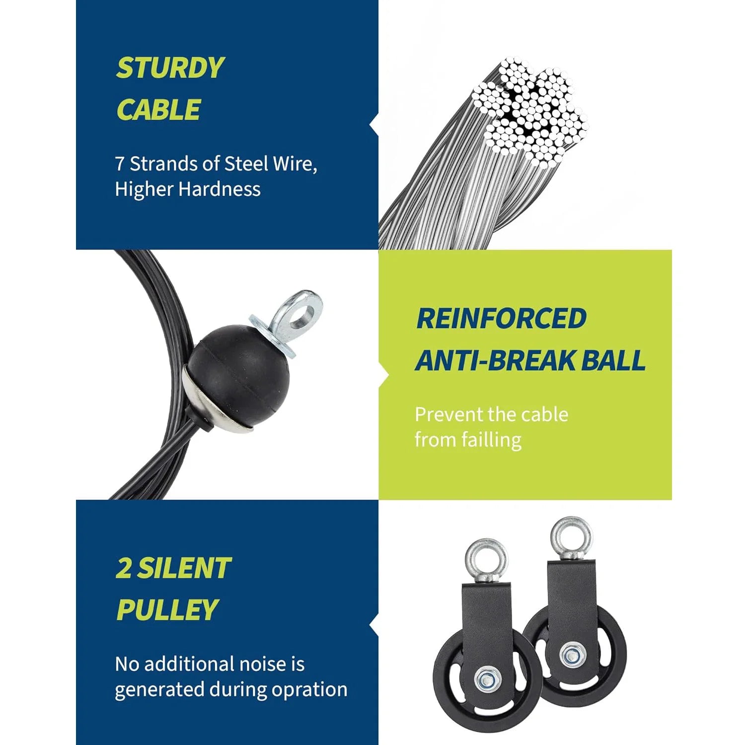 Home Gym Pulley System with Attachments