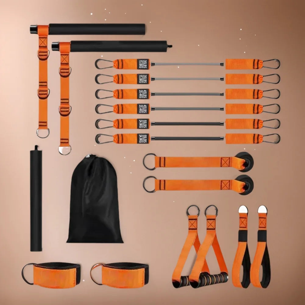 Portable Pilates Bar Kit with Resistance Bands