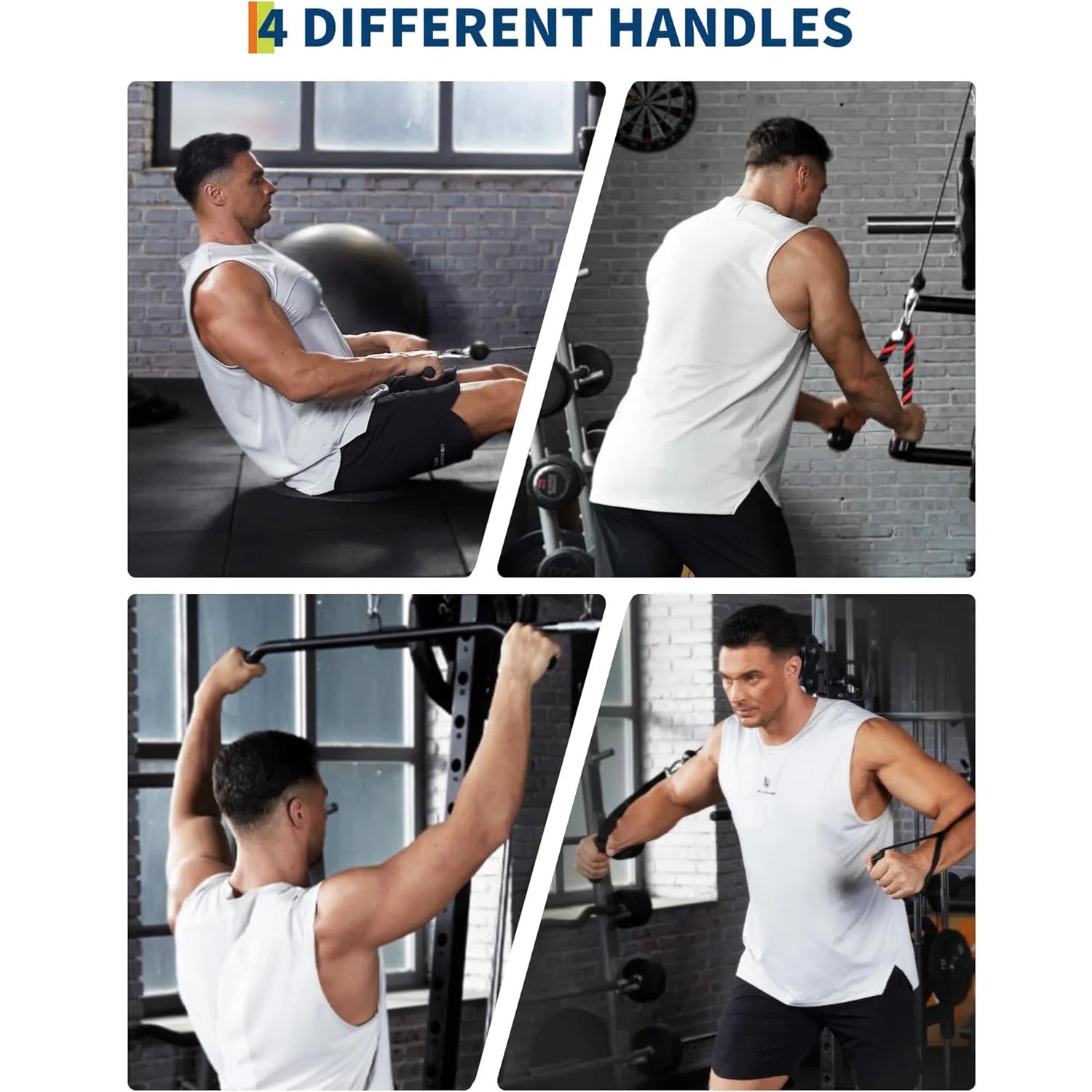 Home Gym Pulley System with Attachments