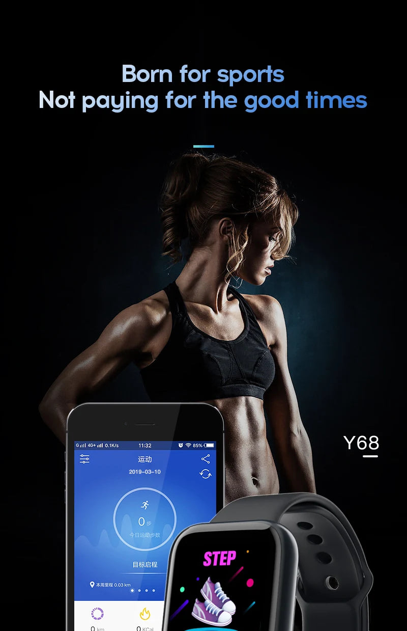Y68 D20 Multifunctional Smartwatch
