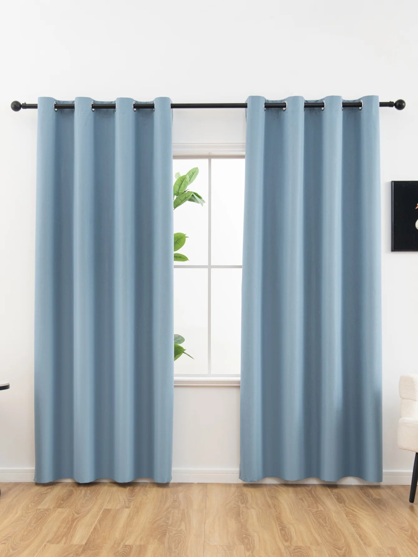 Solid Blackout Curtains with Grommets