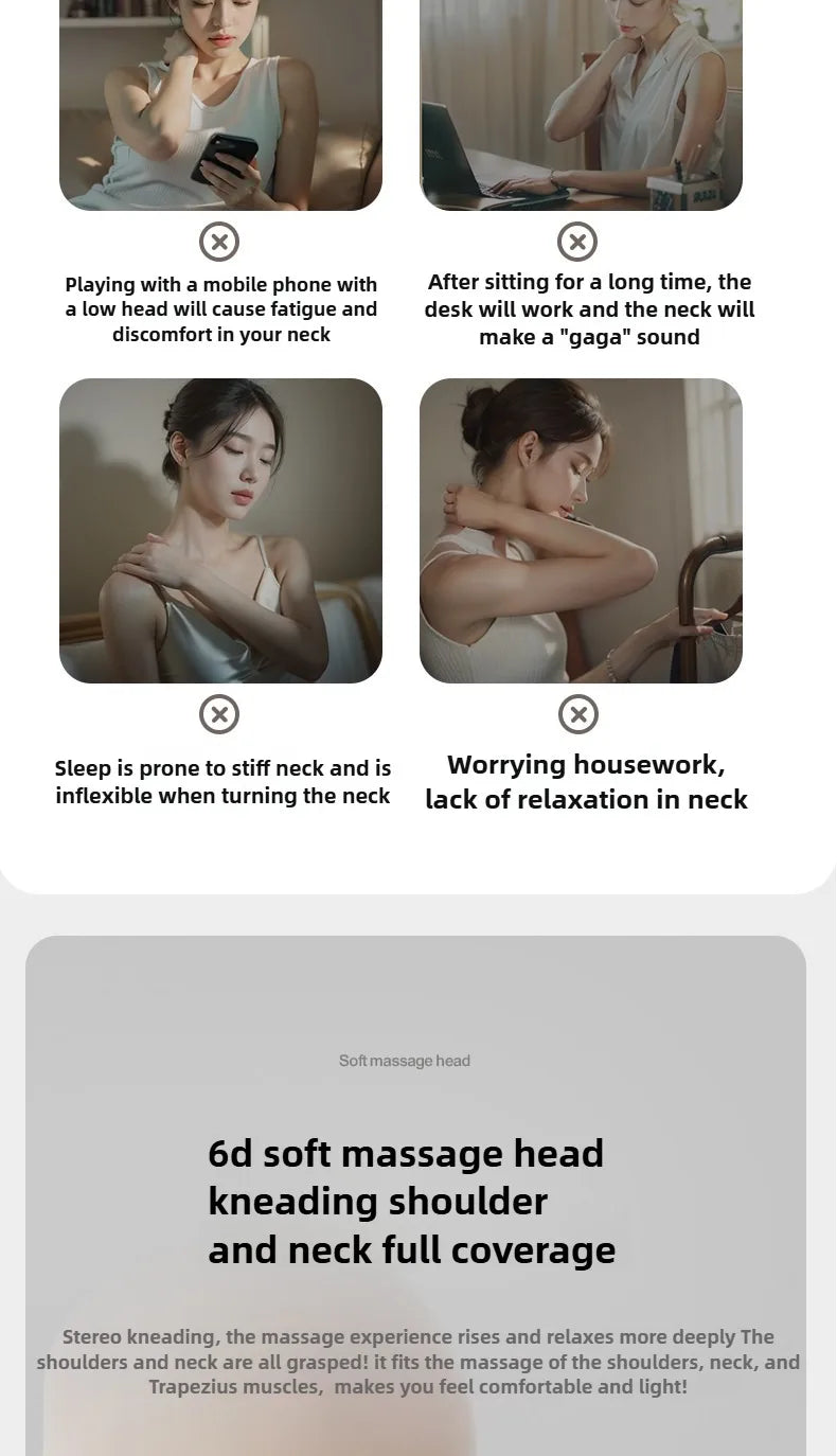 Wireless Shiatsu Massage Pillow with Heat