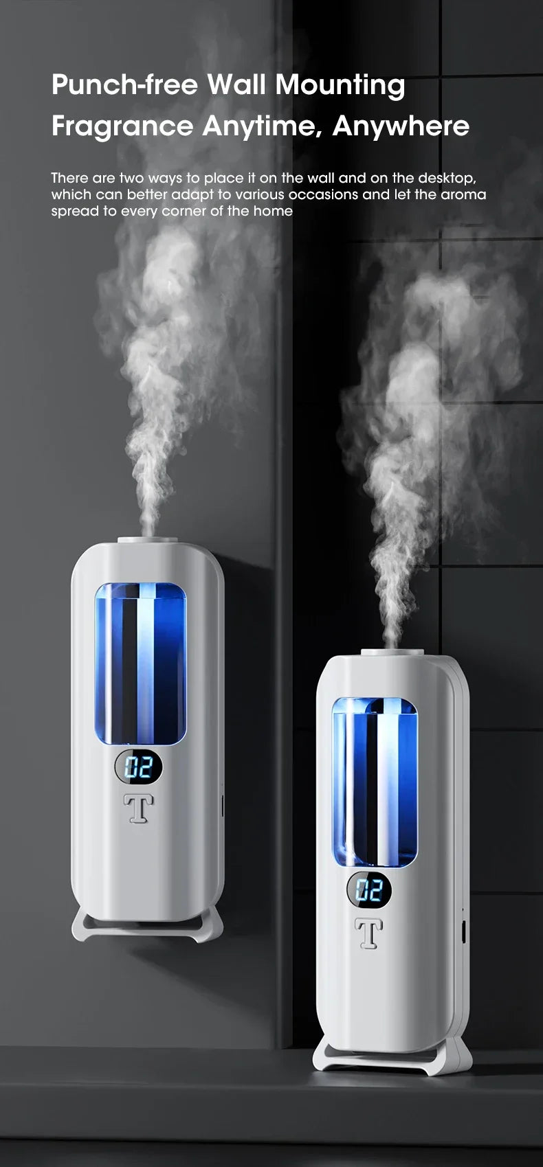 Rechargeable Essential Oil Diffuser – 5 Mode Aroma Diffuser for Home, Car, or Room Fragrance