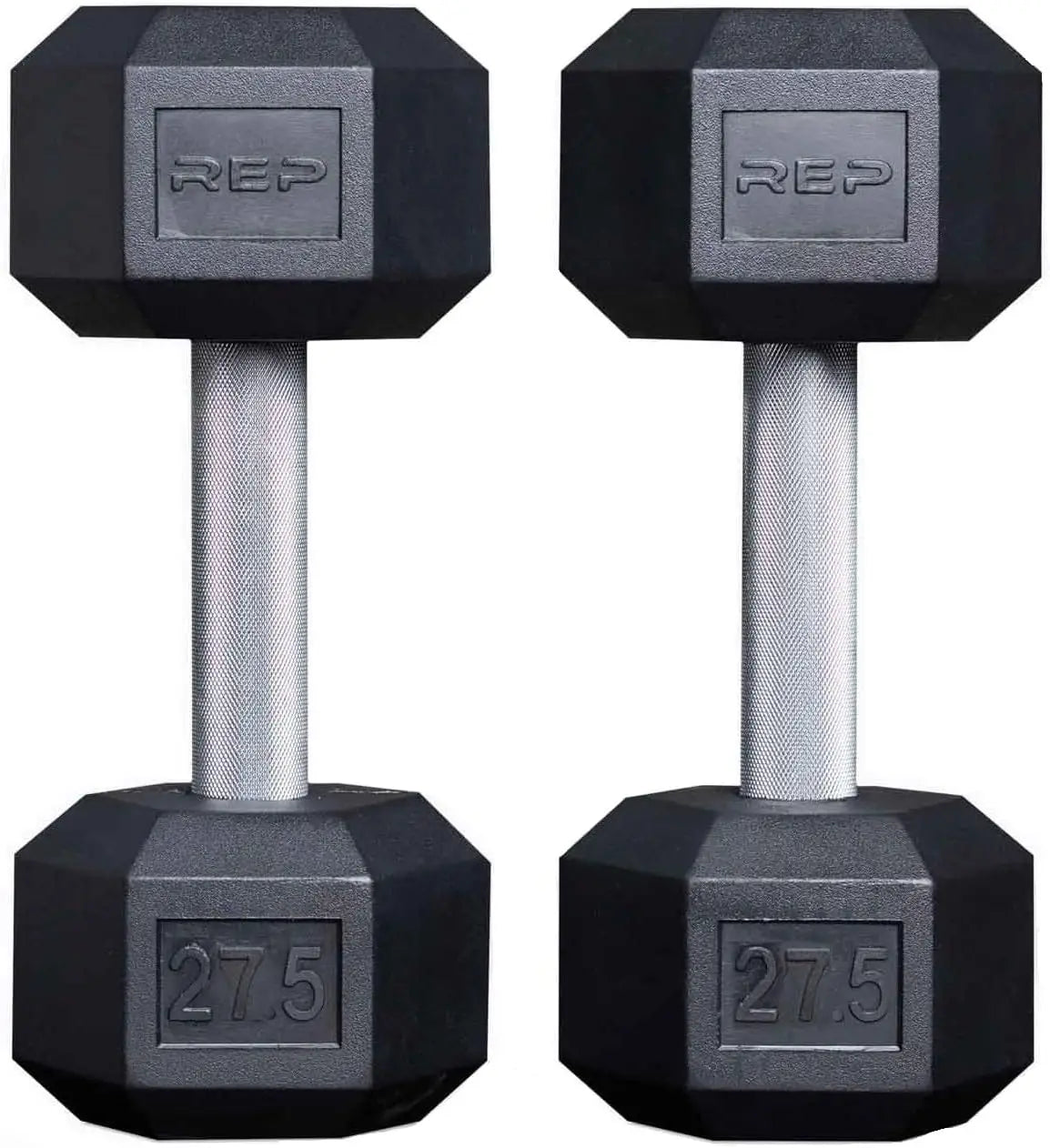 Rubber Hex Dumbbells – Singles & Pairs