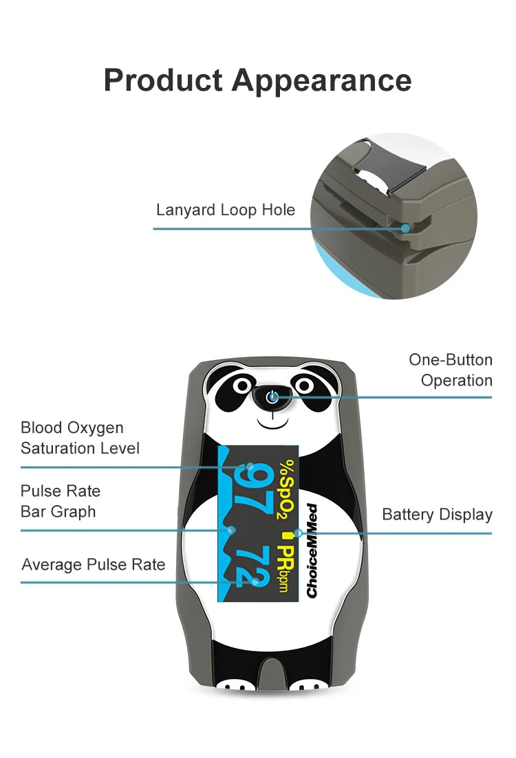 ChoiceMMed Pediatric Finger Pulse Oximeter