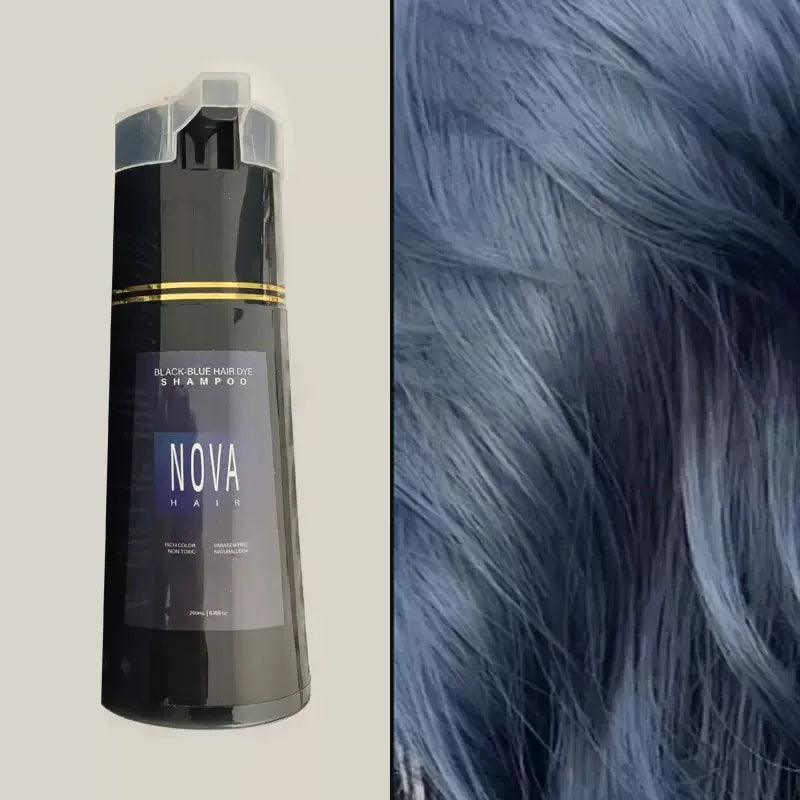 Nova 3-in-1 Hair Dyeing Shampoo – Natural Black , light brown, etc ,Hair Color & Care for Men and Women: