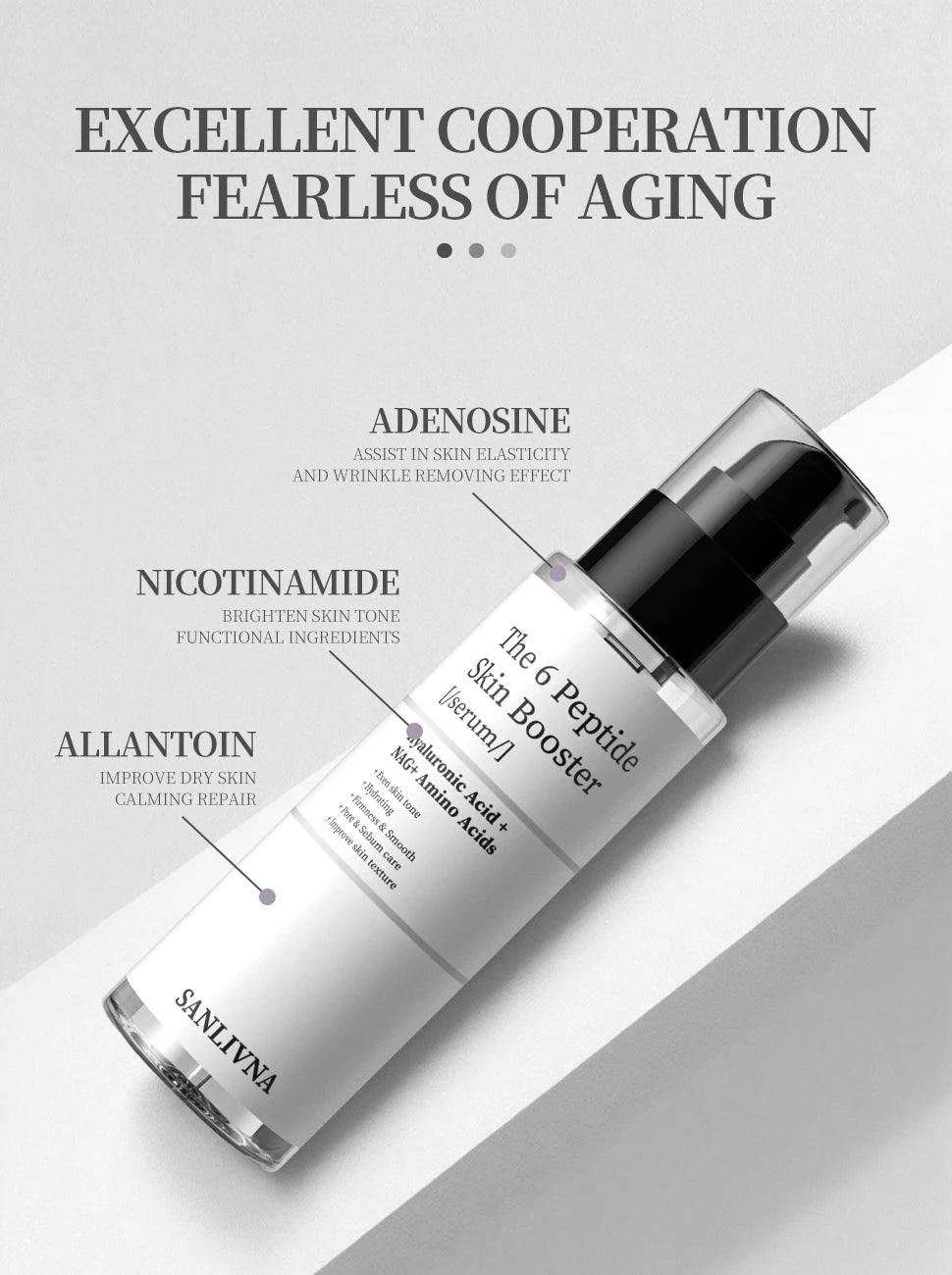 6 Peptide Essence Facial Skincare Set with Collagen