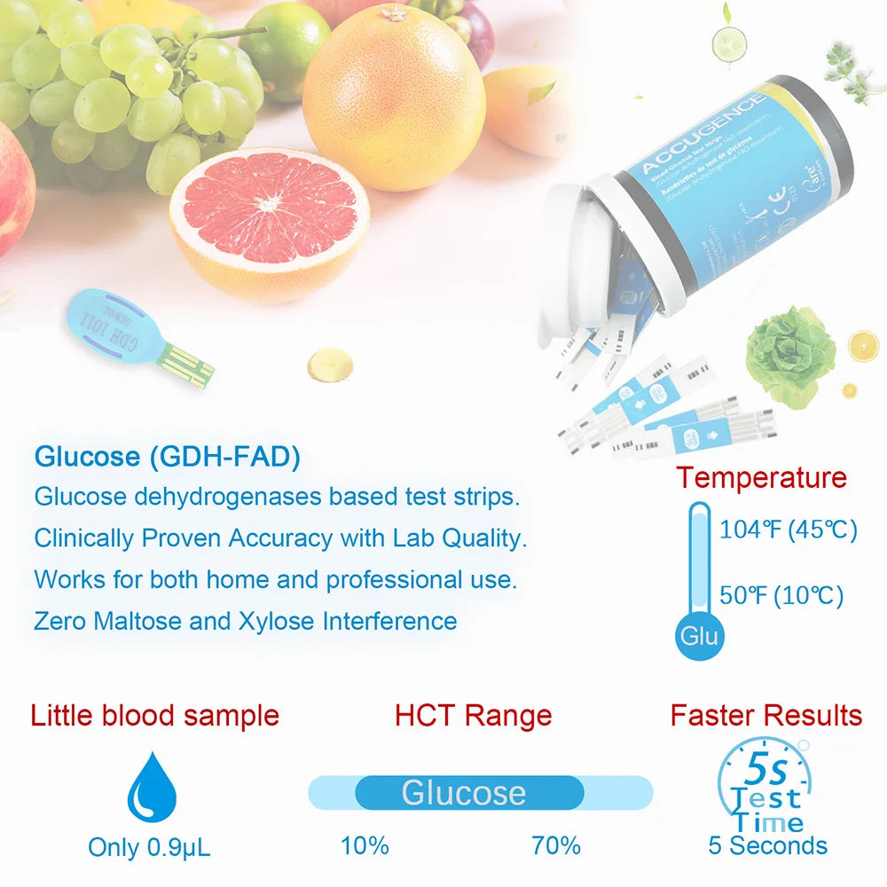 4-in-1 Blood Test Strips for PM800 Meter