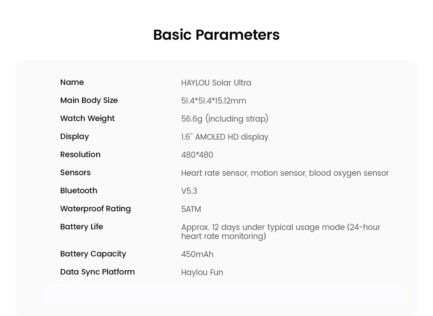 HAYLOU Solar Ultra GPS Smartwatch