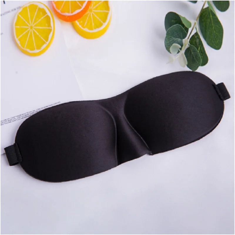 3D Sleep Eye Mask – Soft Padded Light Blockout Blindfold for Comfortable Sleeping