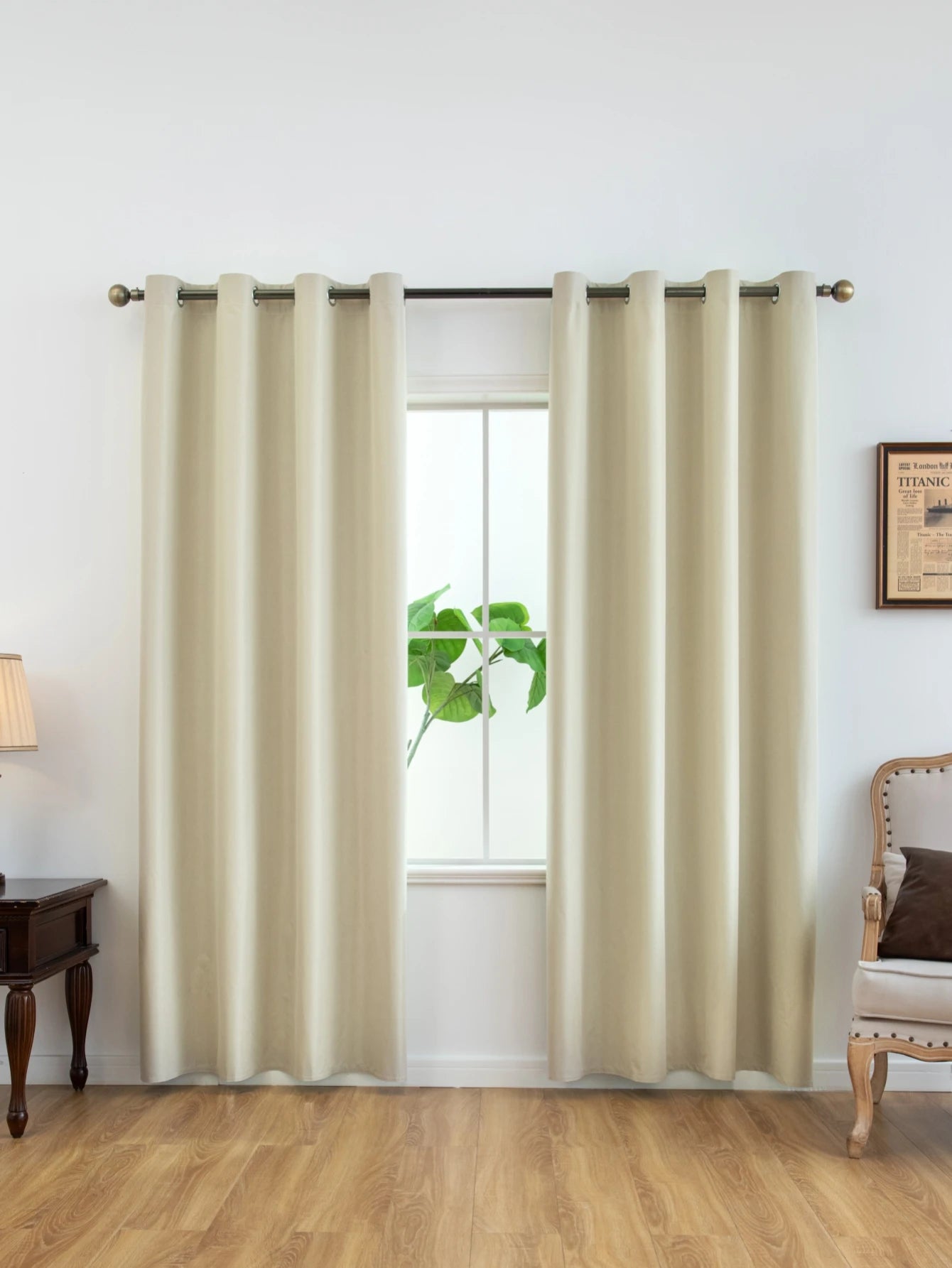 Solid Blackout Curtains with Grommets