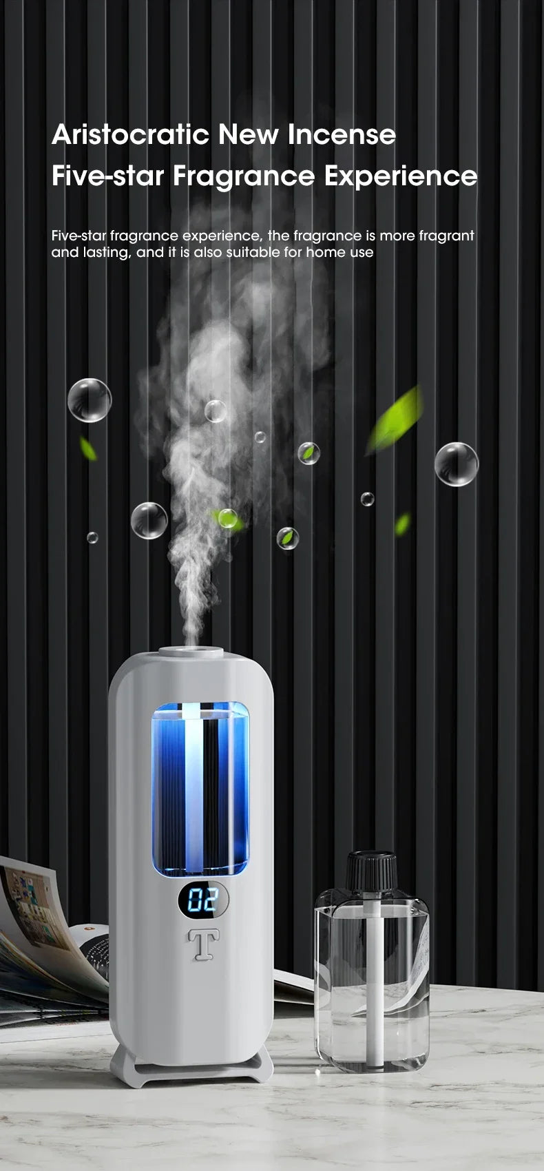 Rechargeable Essential Oil Diffuser – 5 Mode Aroma Diffuser for Home, Car, or Room Fragrance