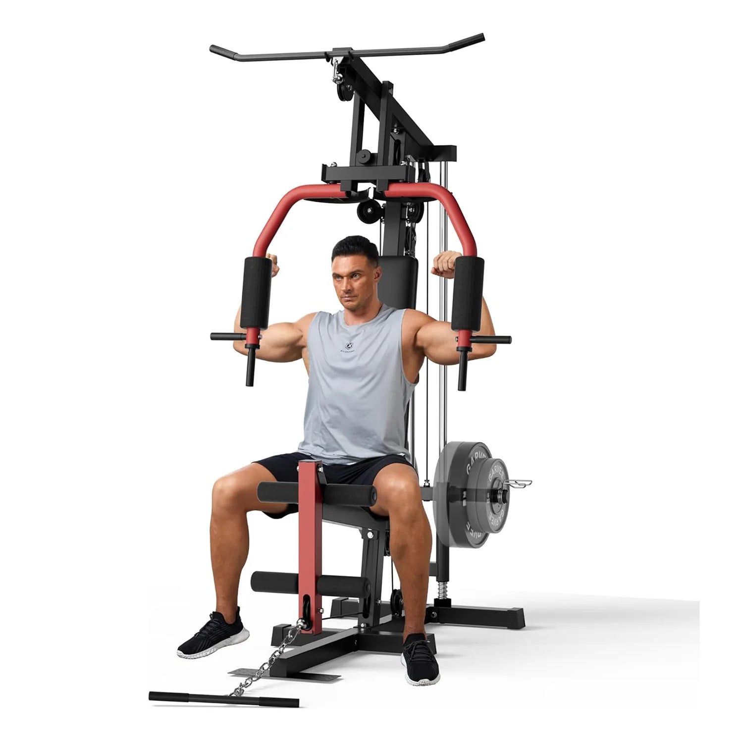 Home Gym Machine with Pulley & Leg Press