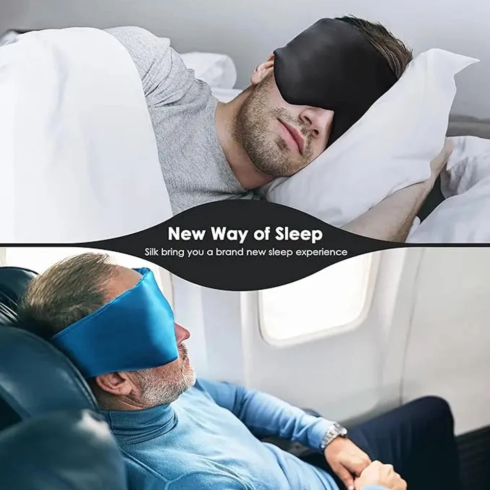 Mulberry Silk Sleeping Mask – Soft Padded Eyepatch for Travel & Sleep