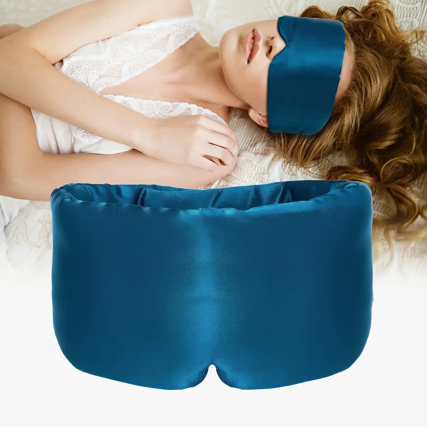 Mulberry Silk Sleeping Mask – Soft Padded Eyepatch for Travel & Sleep