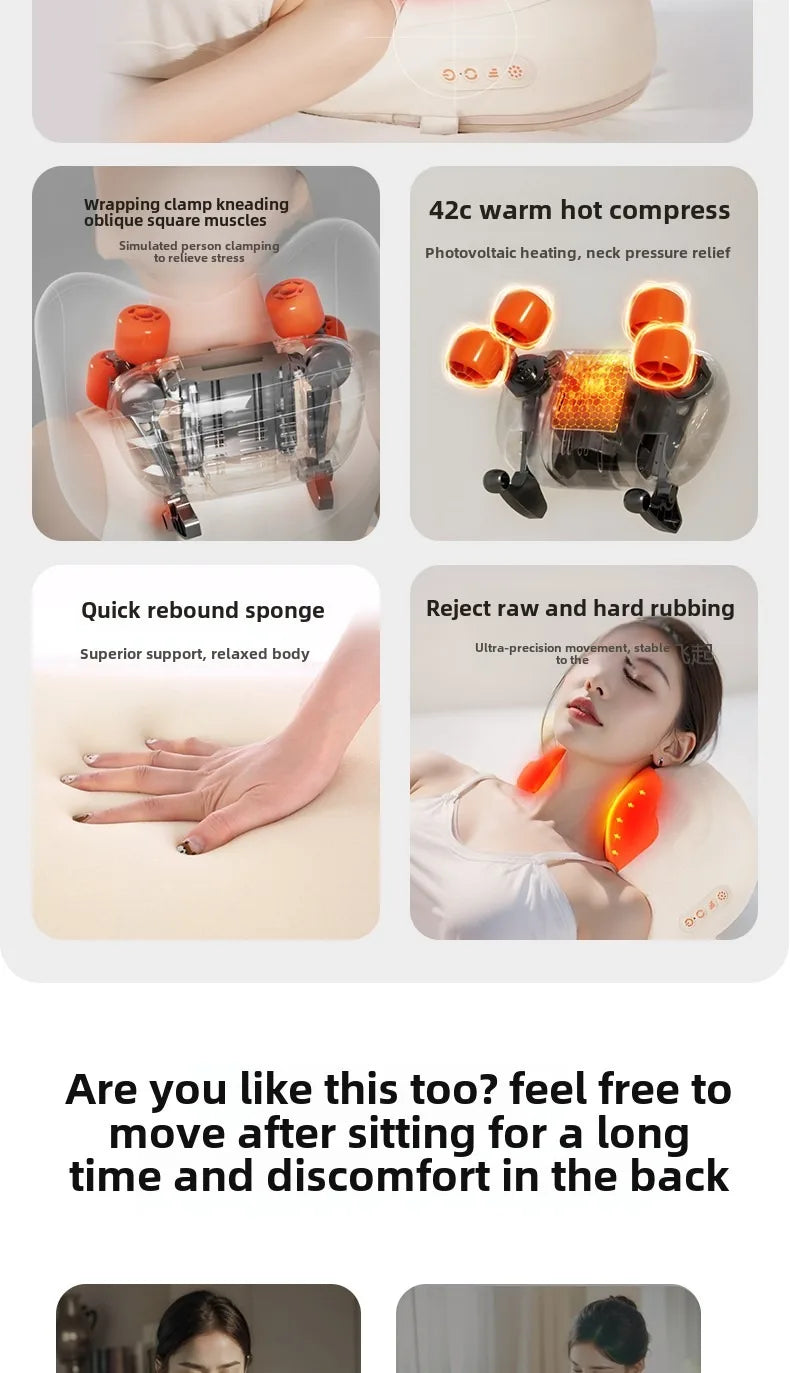 Wireless Shiatsu Massage Pillow with Heat