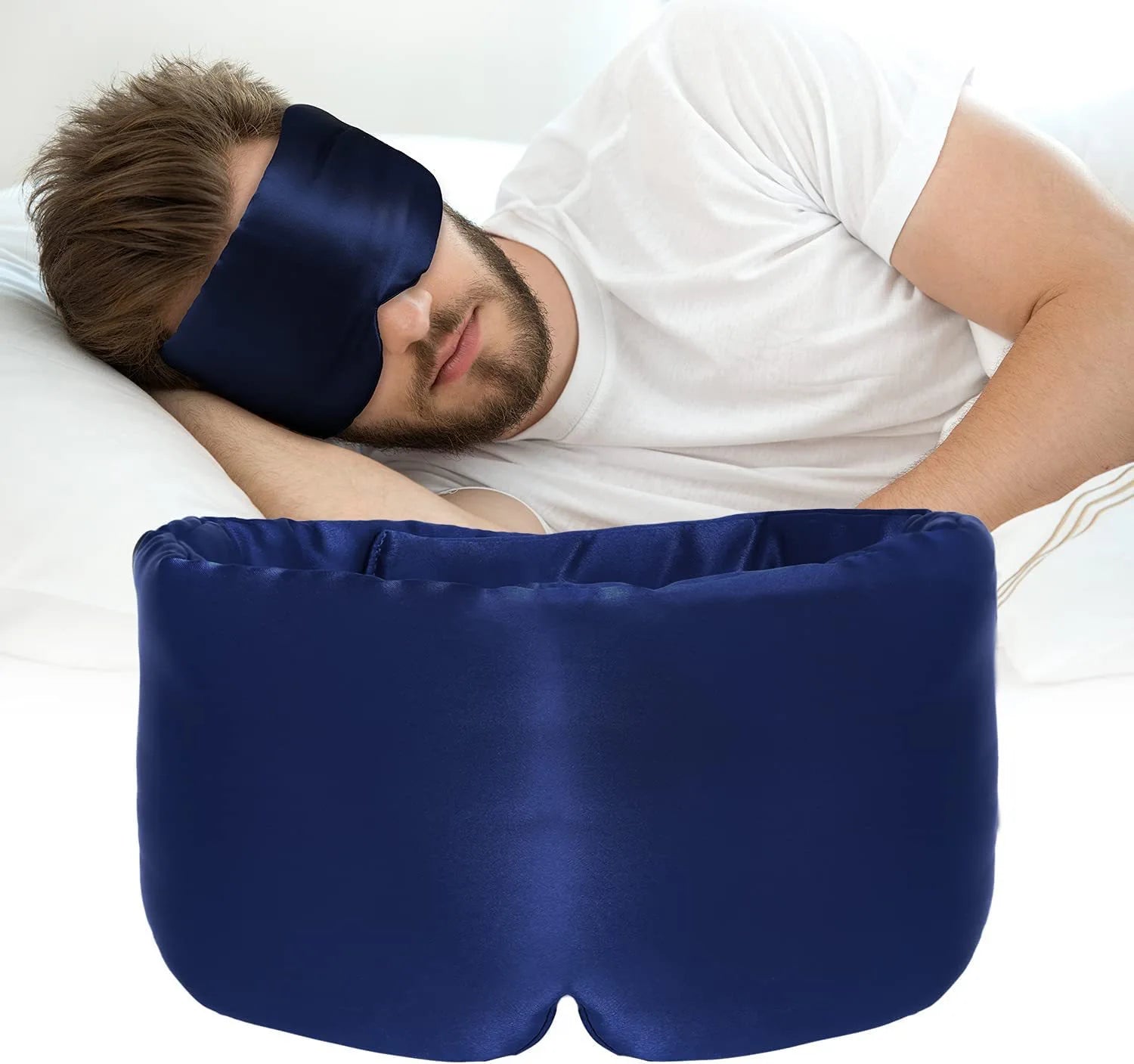 Mulberry Silk Sleeping Mask – Soft Padded Eyepatch for Travel & Sleep