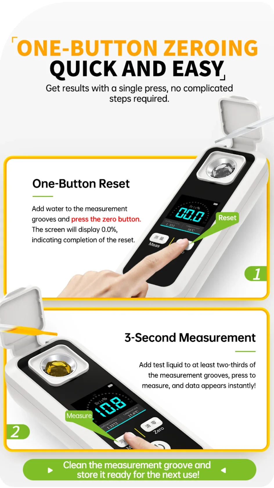 FNIRSI JBM-10/20 Intelligent Sugar Tester – High Precision Fruit Sweetness & Glucose Meter Tool