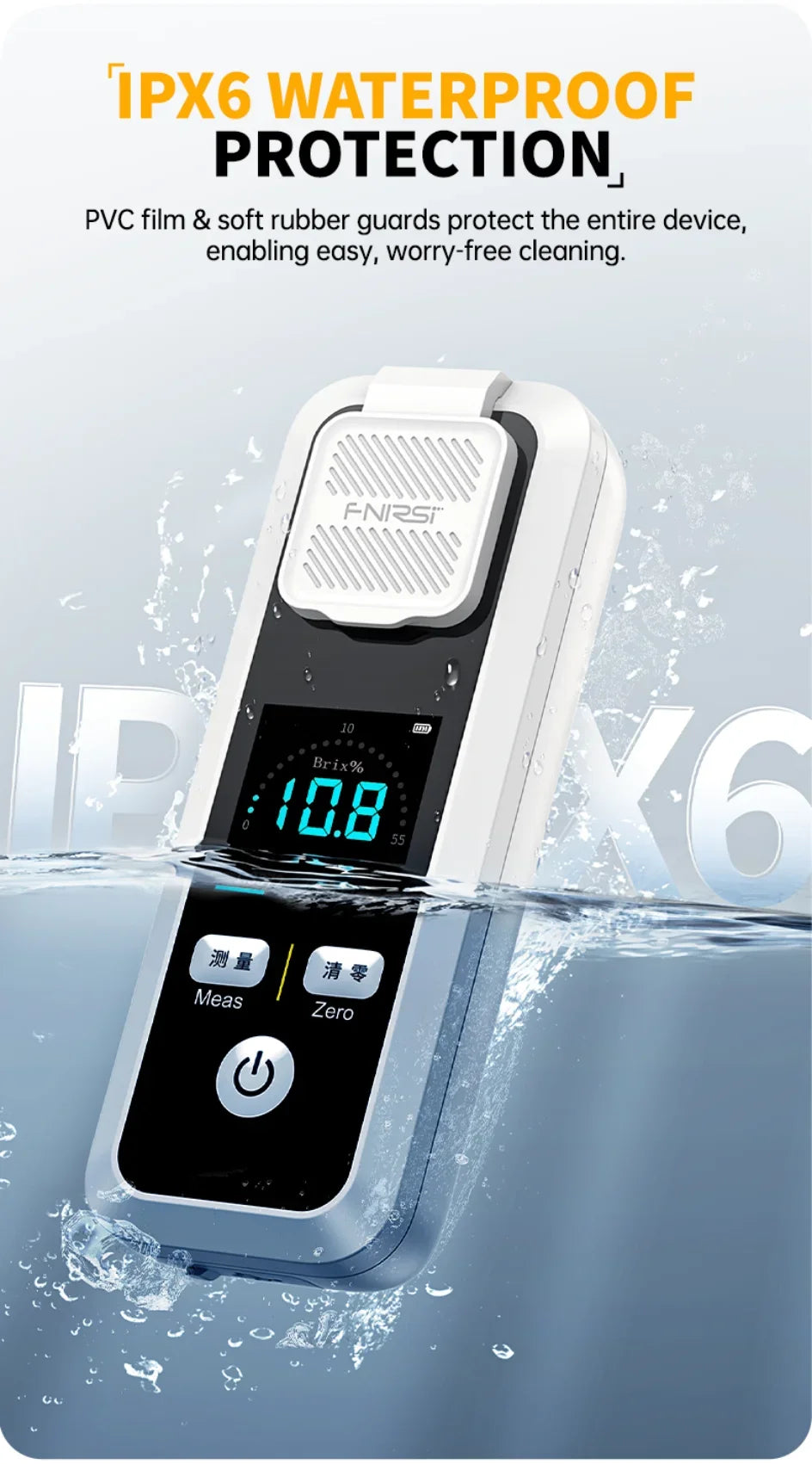 FNIRSI JBM-10/20 Intelligent Sugar Tester – High Precision Fruit Sweetness & Glucose Meter Tool