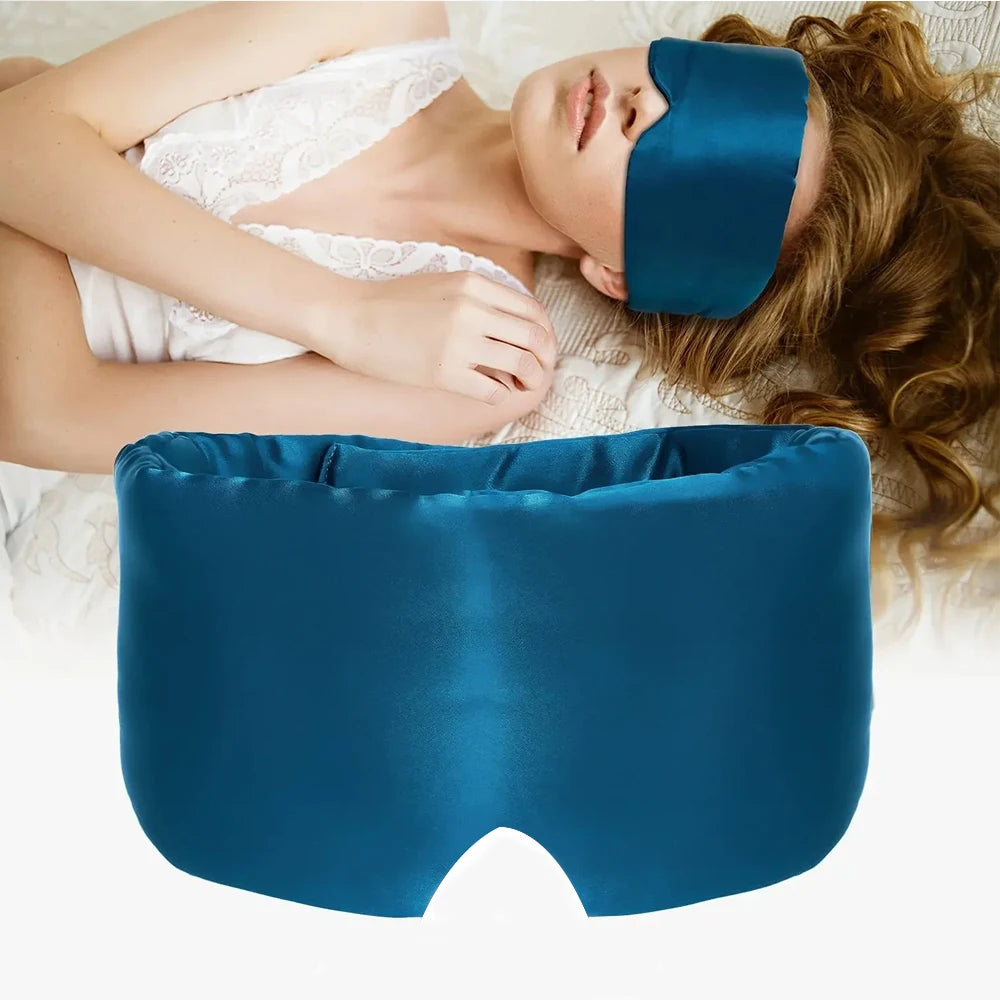 Mulberry Silk Sleeping Mask – Soft Padded Eyepatch for Travel & Sleep