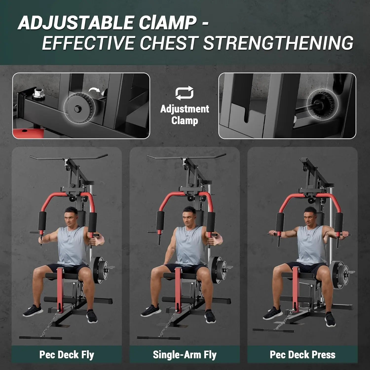 Home Gym Machine with Pulley & Leg Press