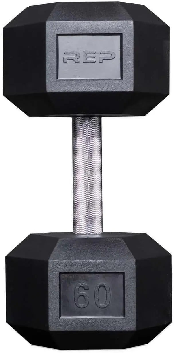 Rubber Hex Dumbbells – Singles & Pairs