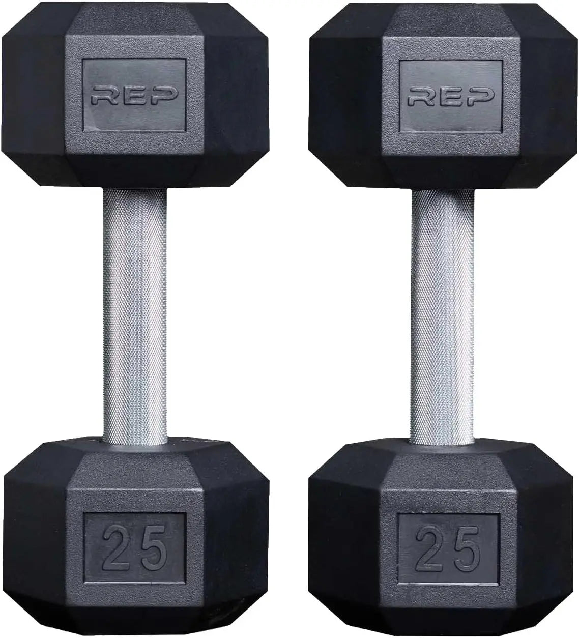 Rubber Hex Dumbbells – Singles & Pairs