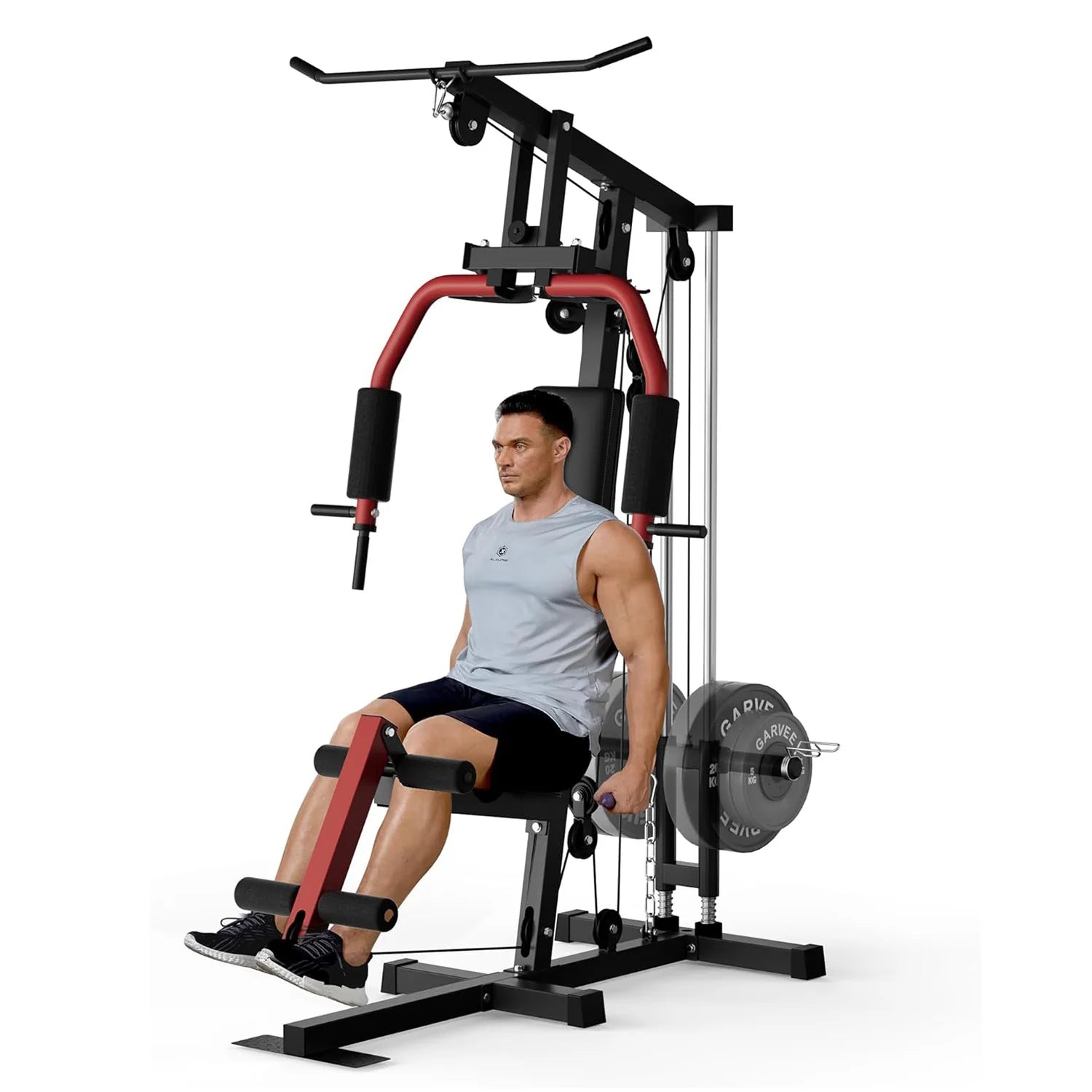 Home Gym Machine with Pulley & Leg Press