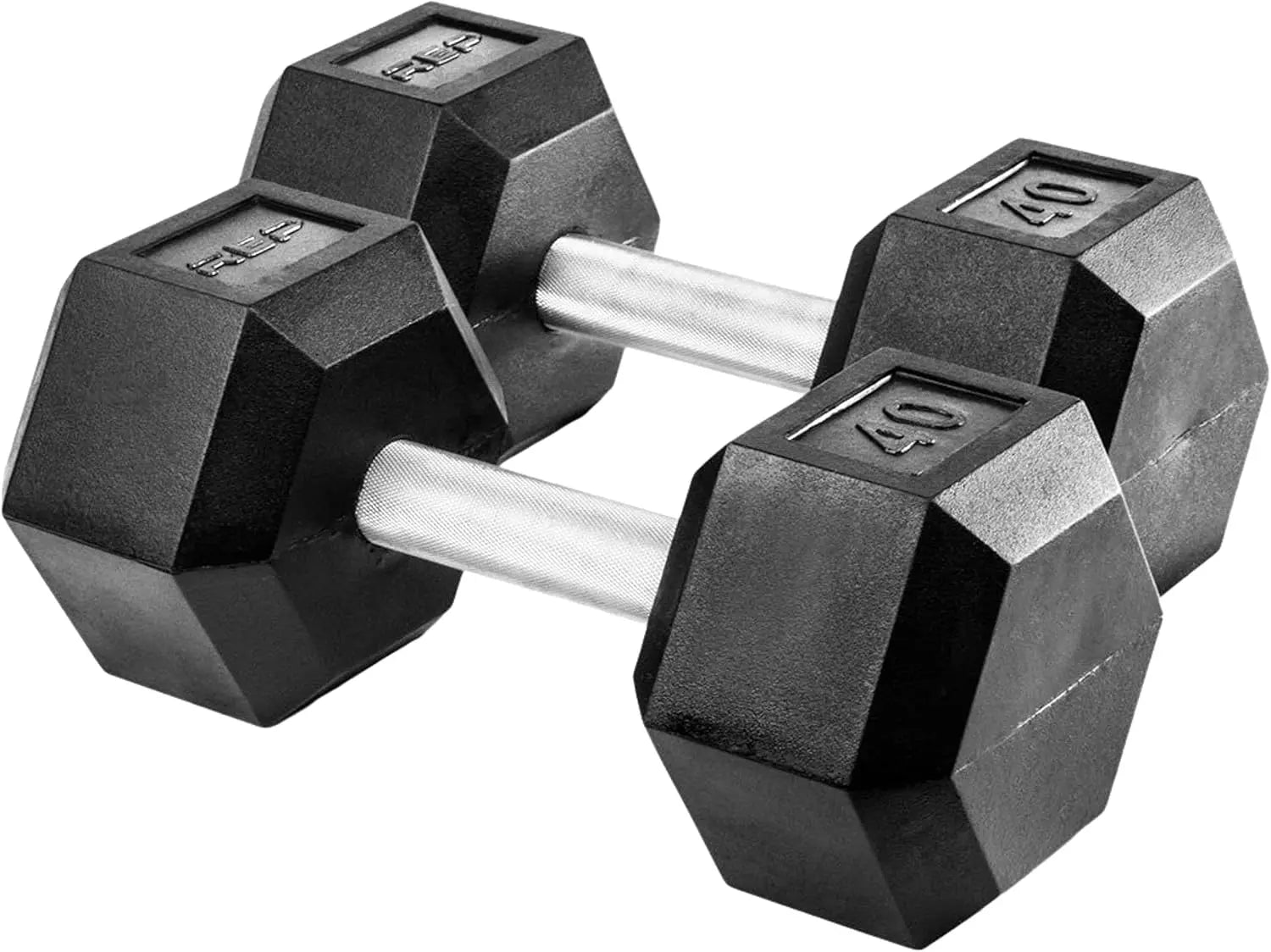 Rubber Hex Dumbbells – Singles & Pairs