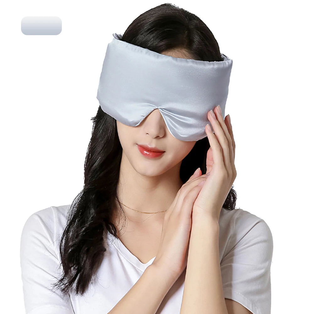Mulberry Silk Sleeping Mask – Soft Padded Eyepatch for Travel & Sleep
